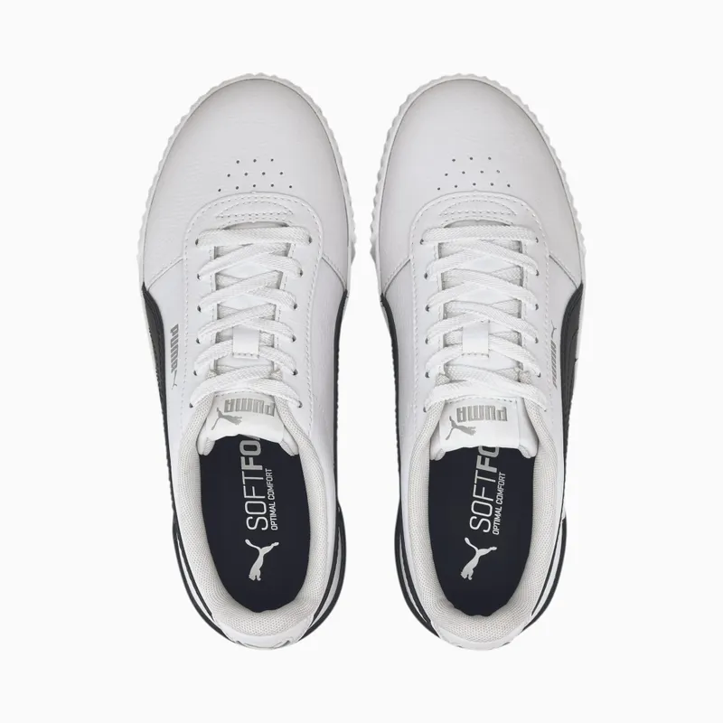 Puma Carina leren Zilver/Zwart/Wit (370325-21)