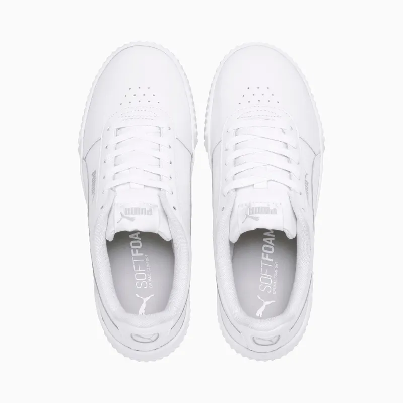 Puma Carina leren Zilver/Wit (370325-02)