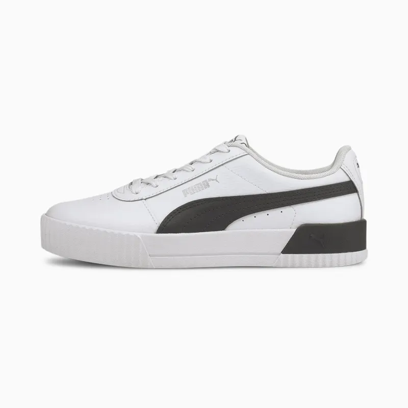 Puma Carina leren Zilver/Zwart/Wit (370325-21)