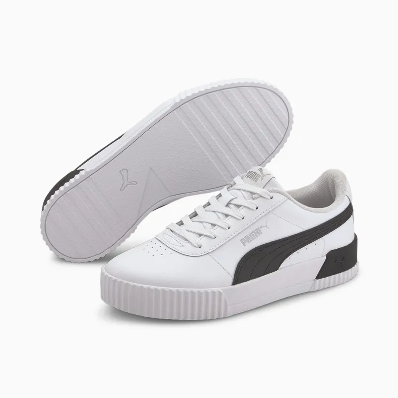 Puma Carina leren Zilver/Zwart/Wit (370325-21)