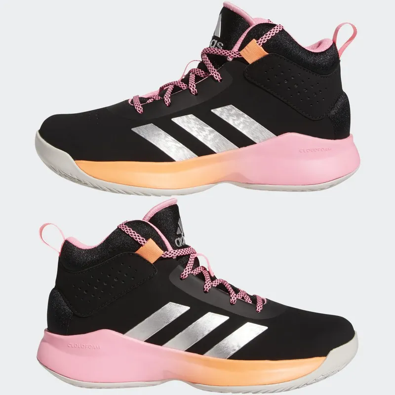 adidas CrossEm Up 5 K Wide Core Black / Silver Metallic / Beam Pink (GX4793)