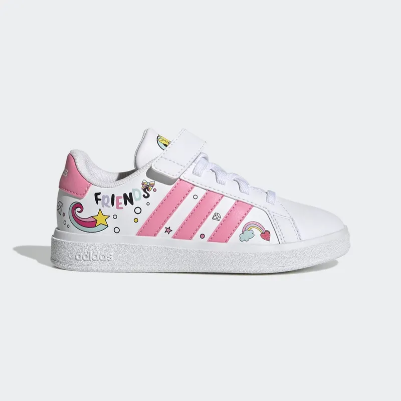 adidas adidas x Disney Grand Court Minnie Mouse Elastic Laces Top Strap Cloud White / Bliss Pink / Grey Two (GY6629)