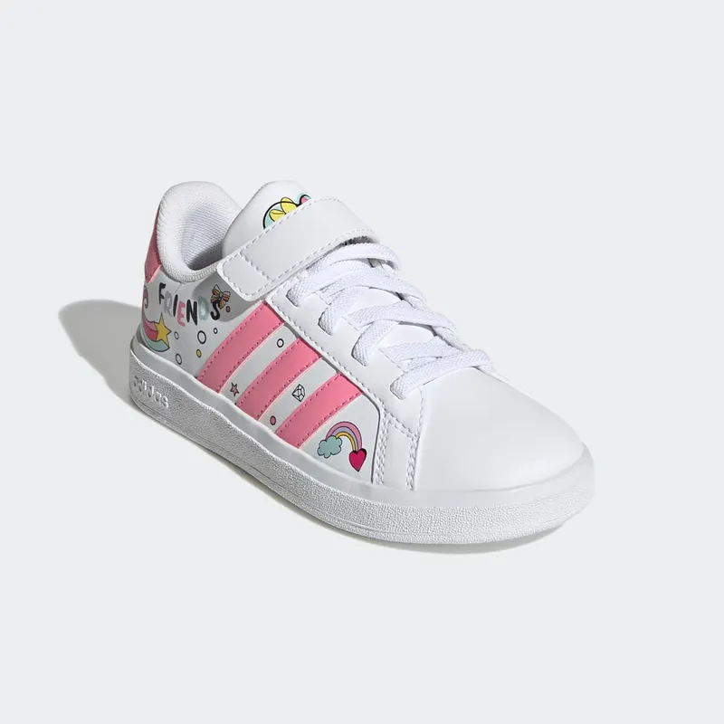 adidas adidas x Disney Grand Court Minnie Mouse Elastic Laces Top Strap Cloud White / Bliss Pink / Grey Two (GY6629)