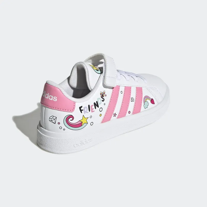 adidas adidas x Disney Grand Court Minnie Mouse Elastic Laces Top Strap Cloud White / Bliss Pink / Grey Two (GY6629)