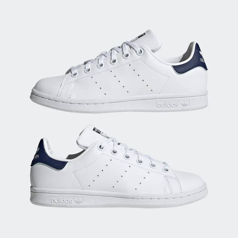 adidas Stan Smith Cloud White / Cloud White / Dark Blue (H68621)