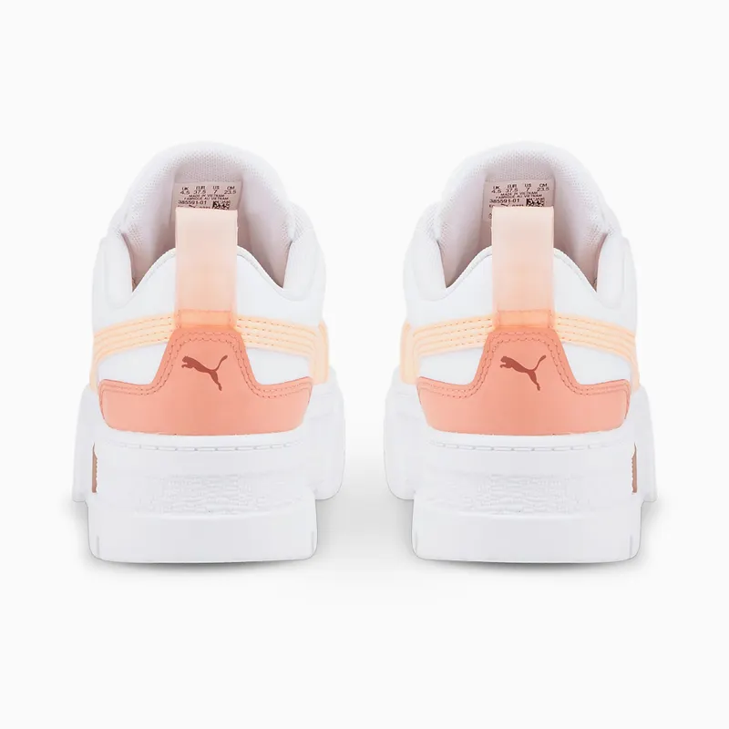 Puma Mayze Leather Wit/Roze (385591-01)