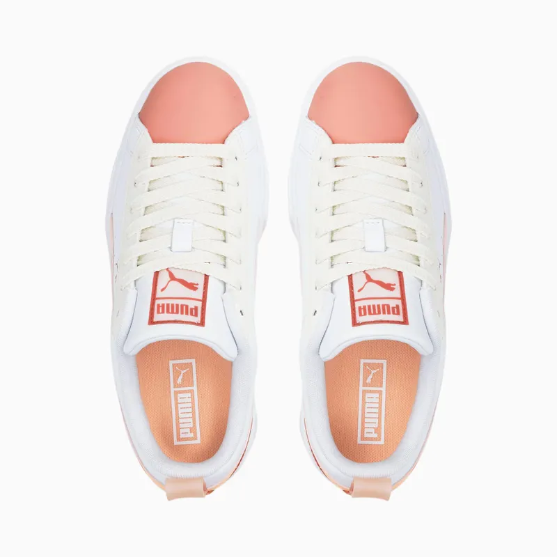 Puma Mayze Leather Wit/Roze (385591-01)