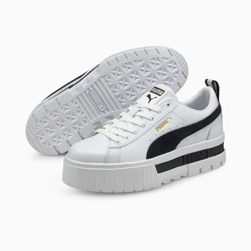 Puma Mayze Lth sneaker dames Wit/Zwart (381983-01)