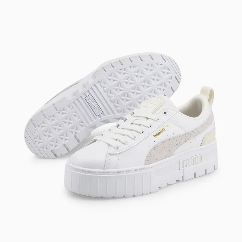 Puma Mayze Lth sneaker dames Goud/Wit (381983-13)