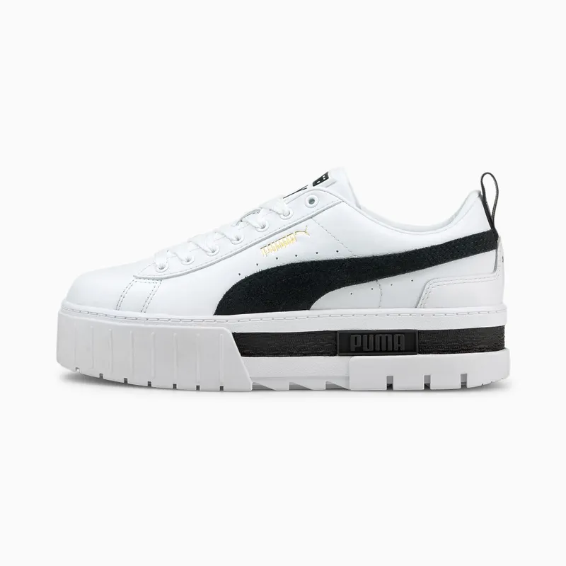 Puma Mayze Lth sneaker dames Wit/Zwart (381983-01)