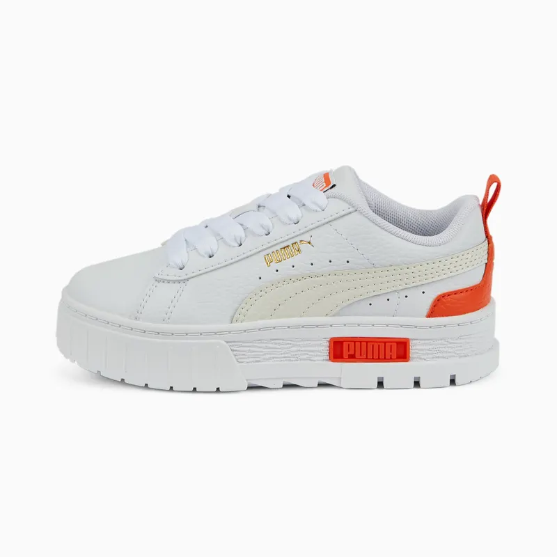Puma Mayze leren Wit/Grijs (384528-06)