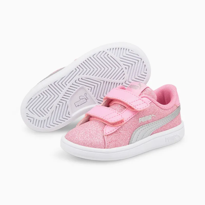 Puma Smash v2 Glitz Glam Roze/Zilver (367380-27)