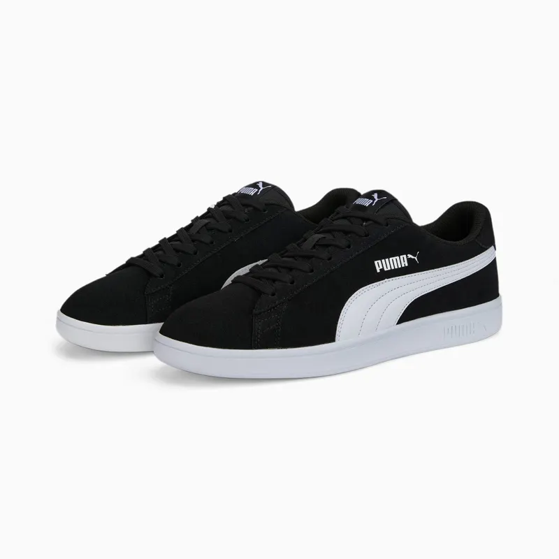Puma Smash V2 brede Wit/Zwart (386436-01)