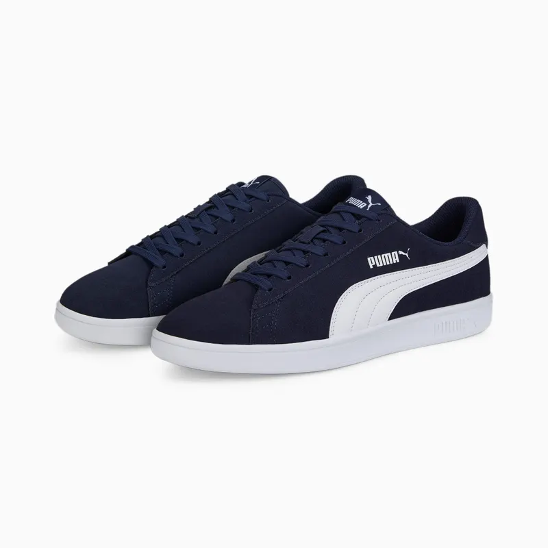 Puma Smash V2 brede Blauw/Wit (386436-04)