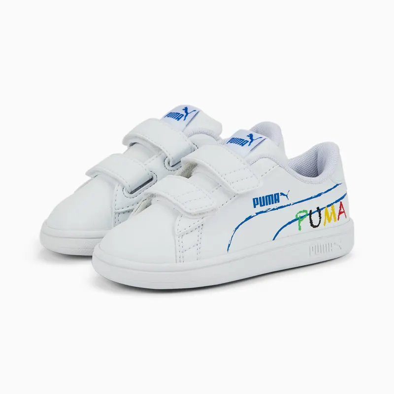 Puma Smash v2 Home School Zwart/Blauw/Groen (386201-02)