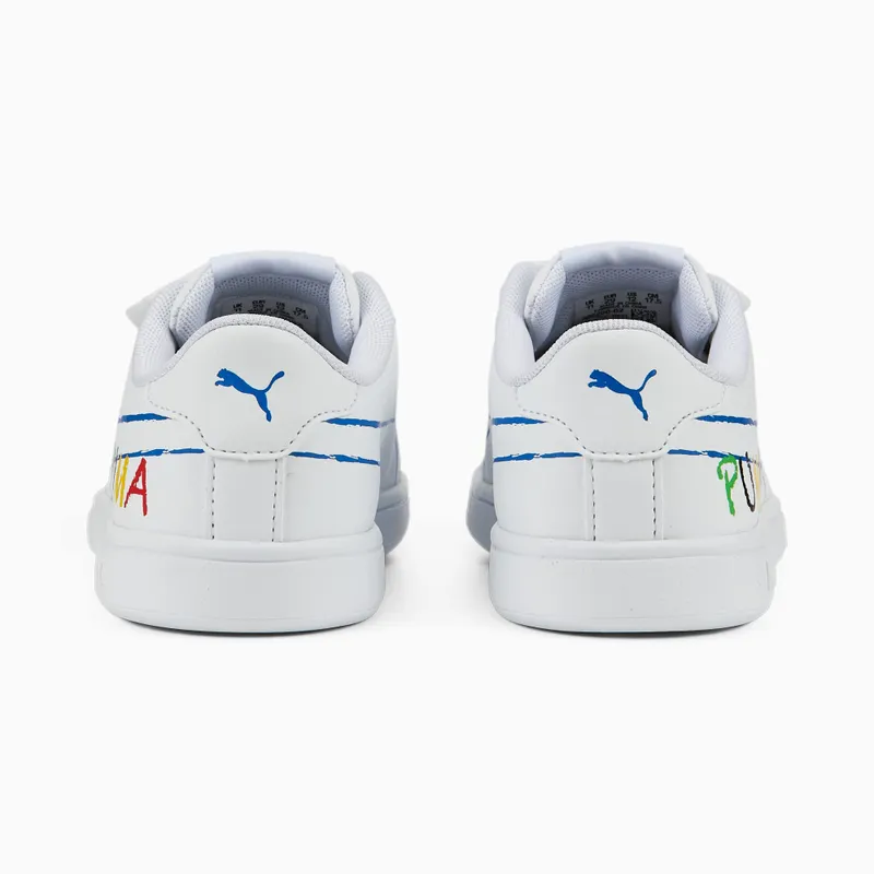 Puma Smash v2 Home School Zwart/Blauw/Groen (386200-02)