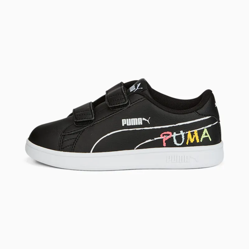 Puma Smash v2 Home School Wit/Blauw/Zwart (386200-01)