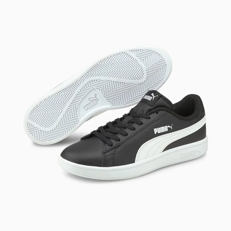 Puma Smash v2 leren Wit/Zwart (365215-04)