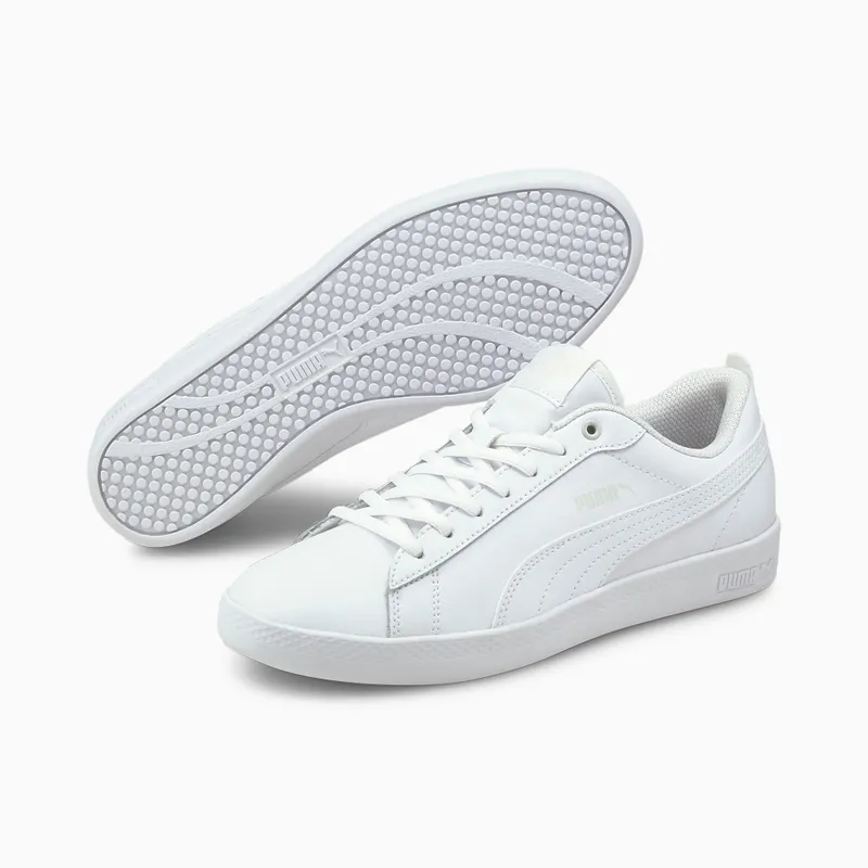 Puma Smash v2 leren Wit (365208-04)
