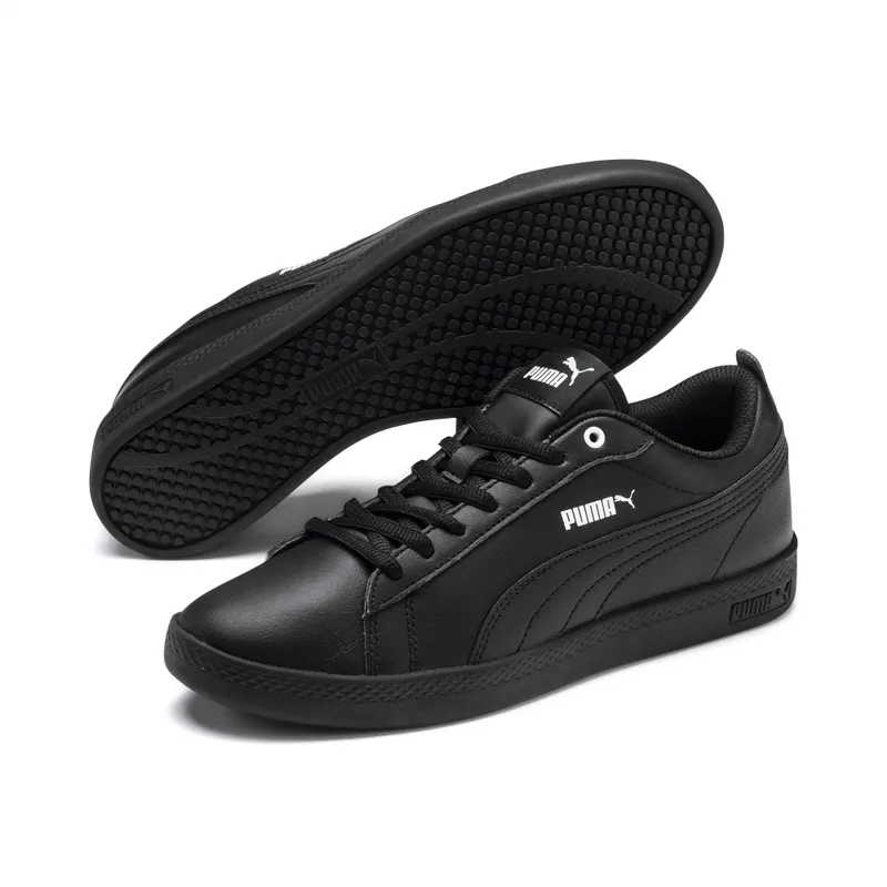 Puma Smash v2 leren Zwart (365208-03)