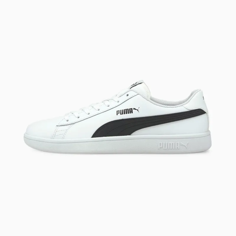 Puma Smash v2 leren Wit/Zwart (365215-01)