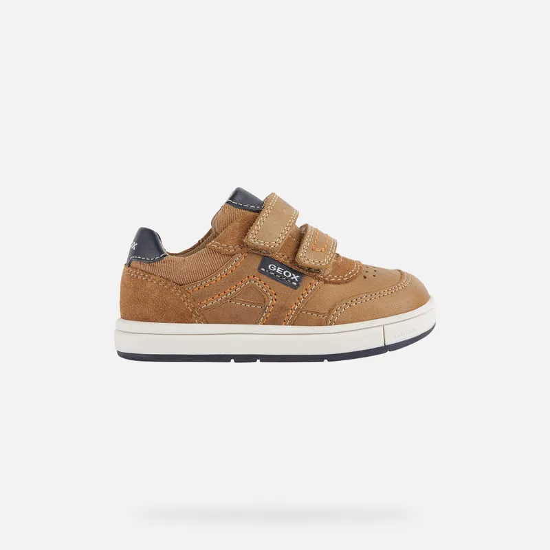 Geox Trottola Toddler Boy caramel/navy (B2543A0CL22C5GF4)