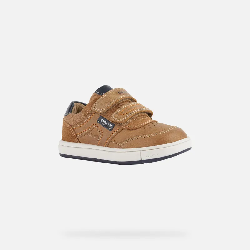 Geox Trottola Toddler Boy caramel/navy (B2543A0CL22C5GF4)