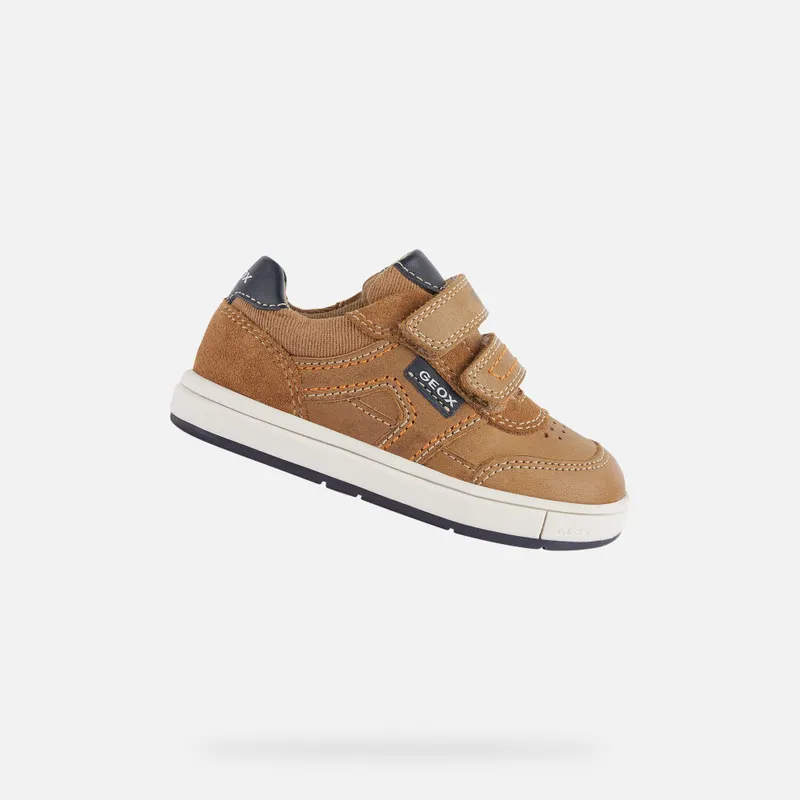 Geox Trottola Toddler Boy caramel/navy (B2543A0CL22C5GF4)