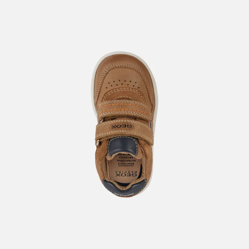 Geox Trottola Toddler Boy caramel/navy (B2543A0CL22C5GF4)