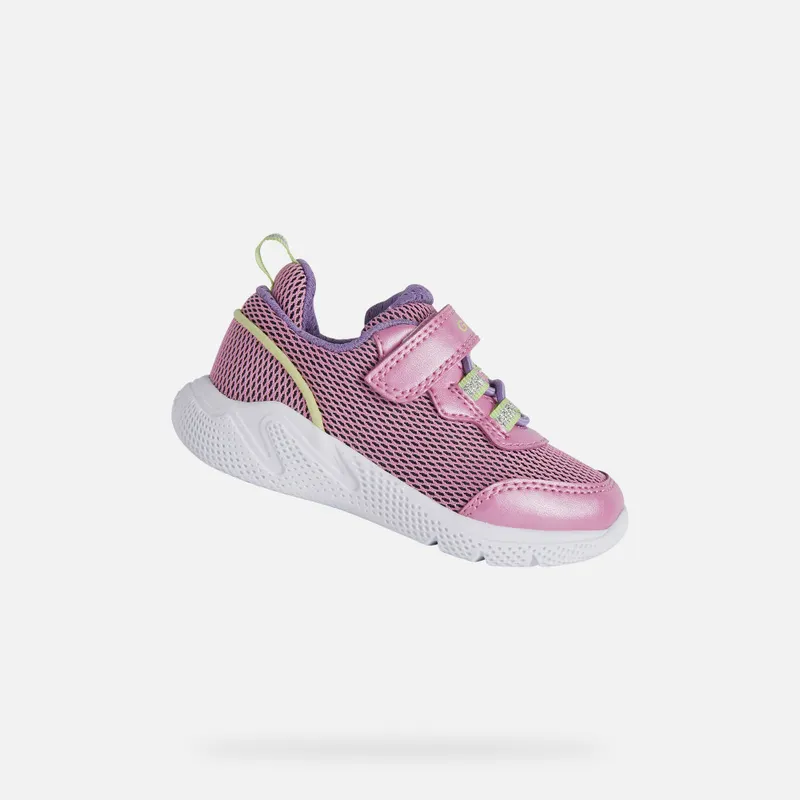 Geox Sprintye Baby fuchsia/acid green (B254TE07TBCC8N3A)