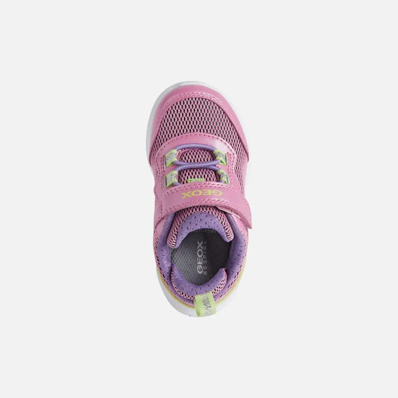 Geox Sprintye Baby fuchsia/acid green (B254TE07TBCC8N3A)