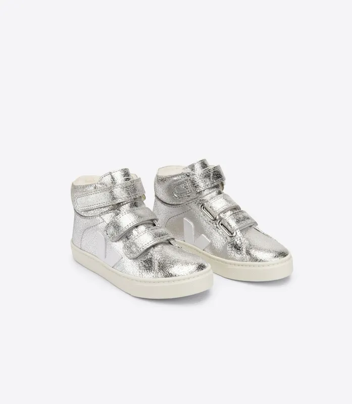 Veja ESPLAR MID FURED SUEDE SILVER WHITE (MF0902723)