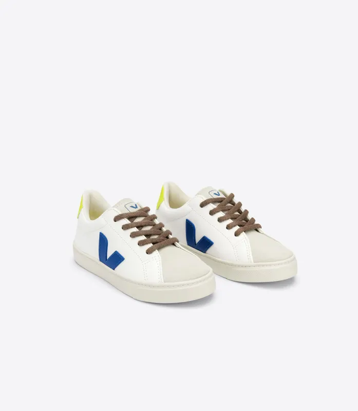 Veja ESPLAR LACES CHROMEFREE LEATHER WHITE INDIGO JAUNE FLUO (RS0512678)