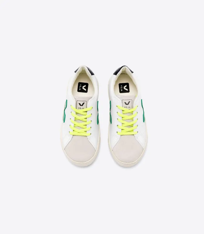 Veja ESPLAR LACES LEATHER WHITE EMERAUDE JAUNE FLUO (RSL022281)