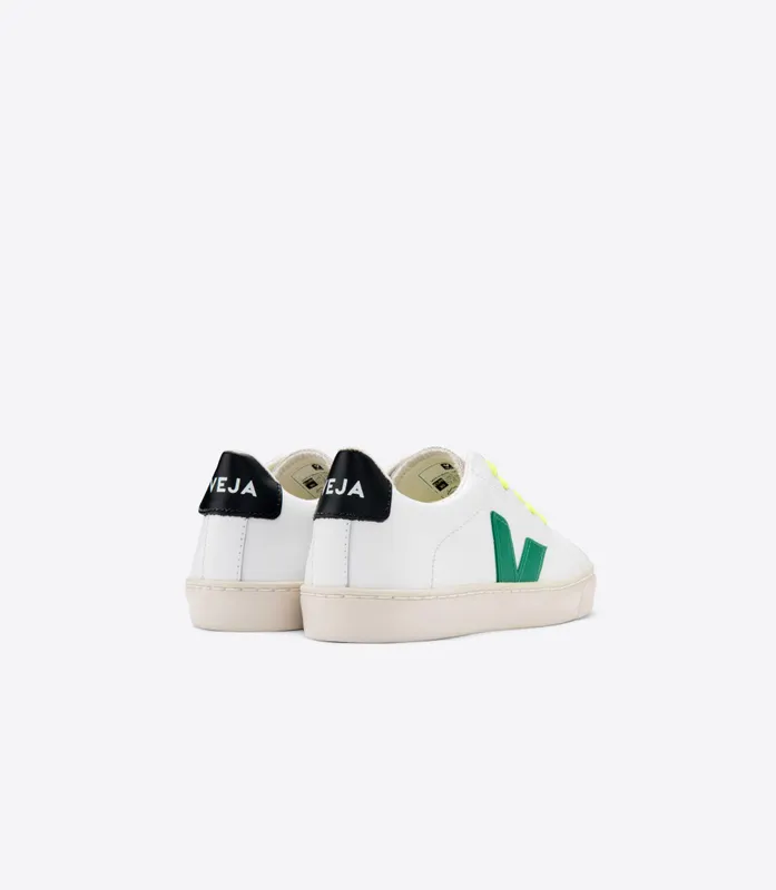 Veja ESPLAR LACES LEATHER WHITE EMERAUDE JAUNE FLUO (RSL022281)