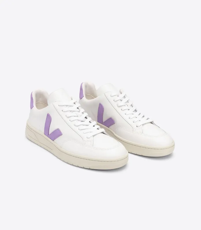 Veja V-12 LEATHER WHITE LAVANDE (XD0202704)