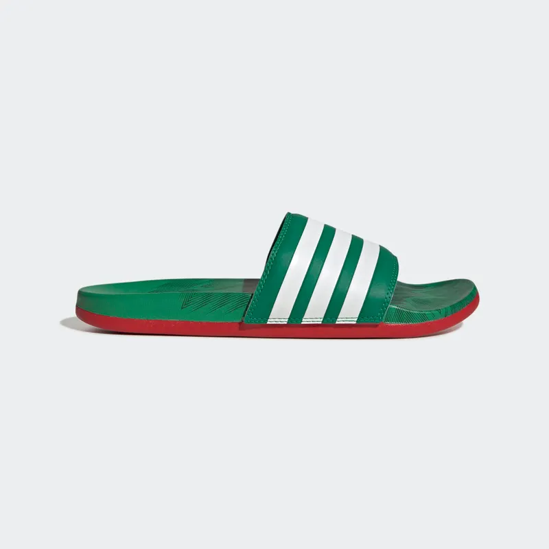 adidas adilette Comfort Badslippers Vivid Green / Cloud White / Scarlet (GX7221)