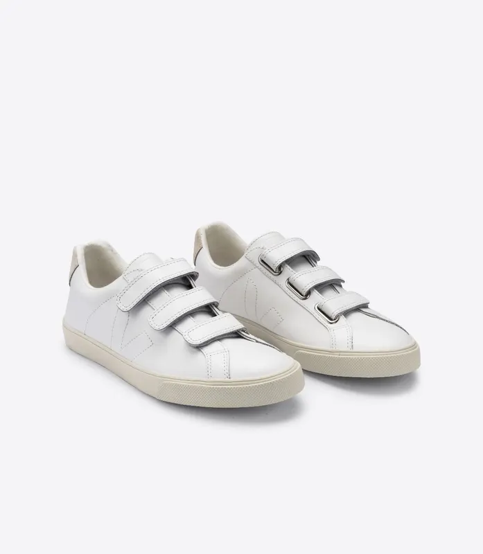 Veja 3-LOCK LEATHER WHITE (EC2001)