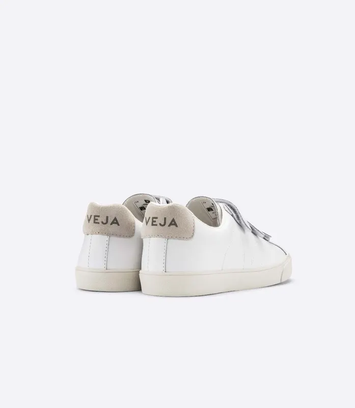 Veja 3-LOCK LEATHER WHITE (EC2001)