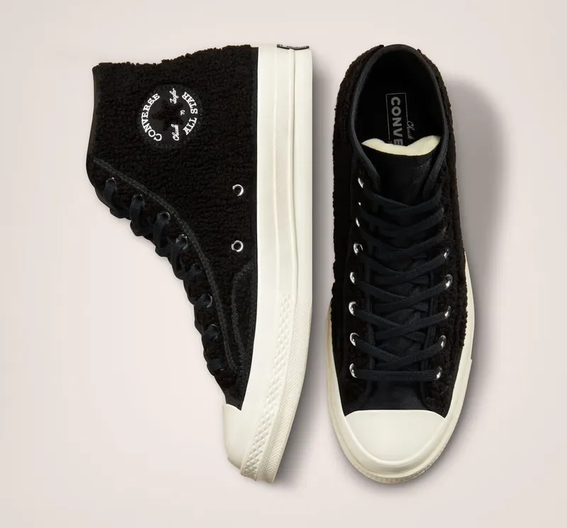 Converse Cozy Utility Chuck 70 Sherpa Zwart/zwart/egret (172005C)