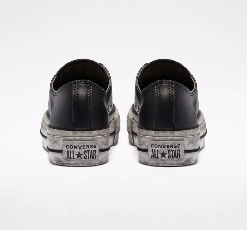 Converse Chuck Taylor All Star Leather Smoke Platform Zwart/black Smoke In (562910C)