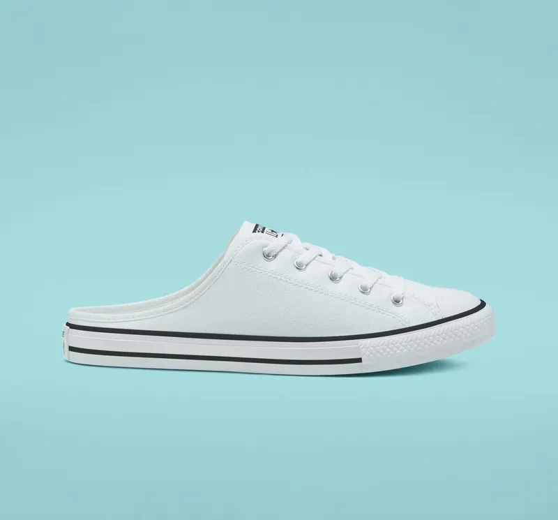 Converse Seasonal Color Chuck Taylor All Star Dainty Mule Instapper Wit/wit/zwart (567946C)