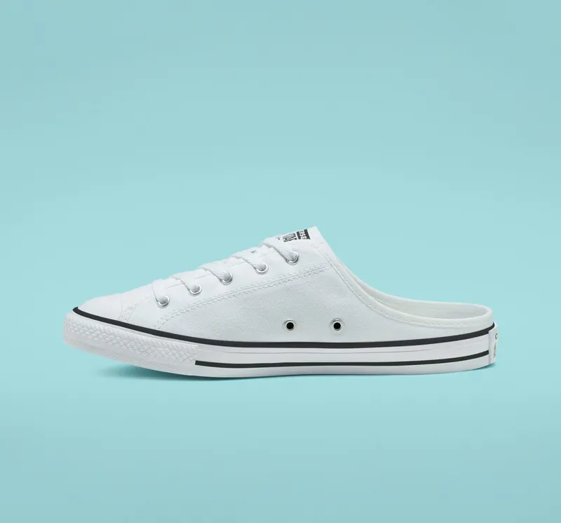 Converse Seasonal Color Chuck Taylor All Star Dainty Mule Instapper Wit/wit/zwart (567946C)