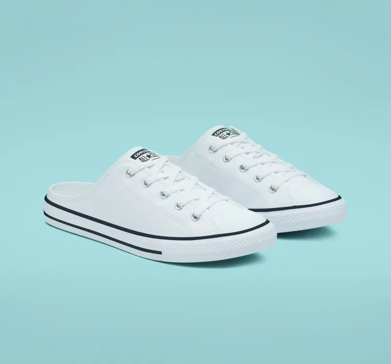 Converse Seasonal Color Chuck Taylor All Star Dainty Mule Instapper Wit/wit/zwart (567946C)