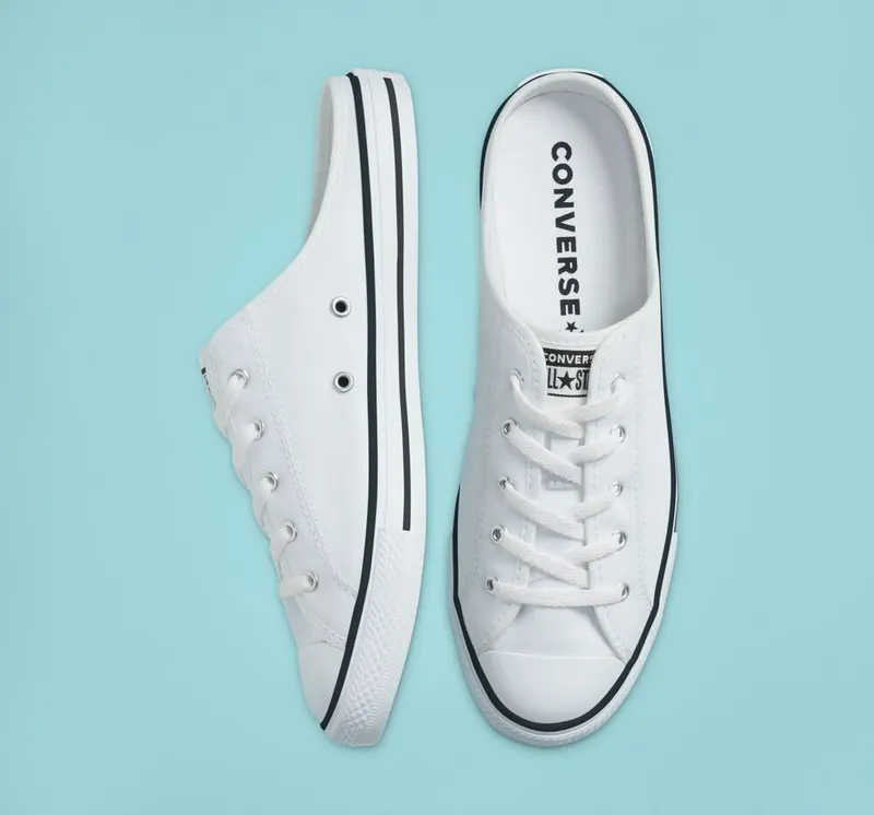 Converse Seasonal Color Chuck Taylor All Star Dainty Mule Instapper Wit/wit/zwart (567946C)