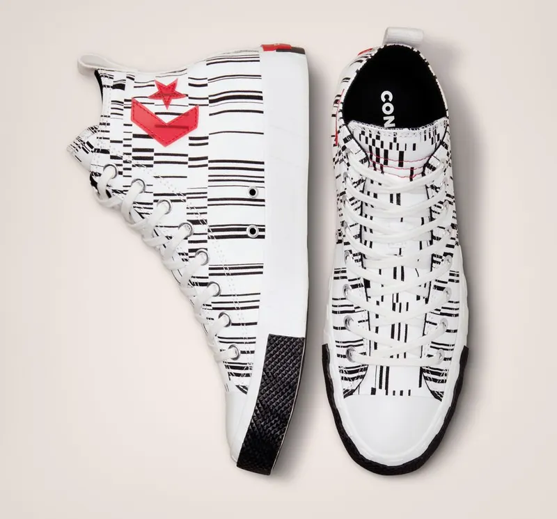 Converse UNT1TL3D Translucent Barcode Wit/zwart/university Red (A02598C)