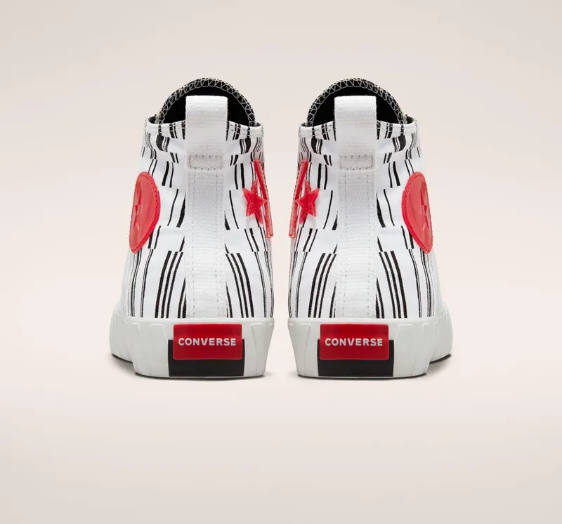 Converse UNT1TL3D Translucent Barcode Wit/zwart/university Red (A02598C)