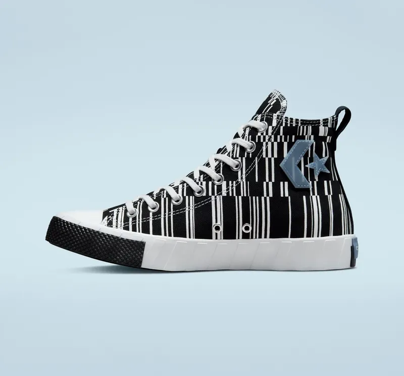 Converse UNT1TL3D Translucent Barcode Zwart/wit/indigo Oxide (A02599C)