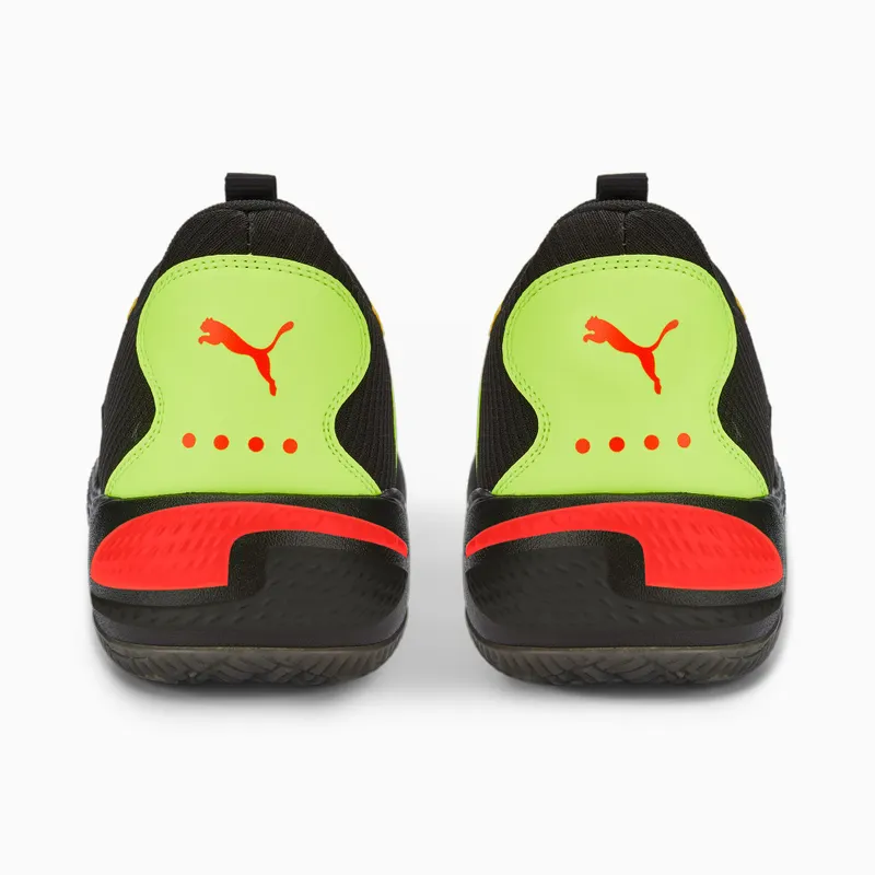 Puma Court Rider 2.0 Glow Stick basketbalschoenen Zwart/Groen (377393-01)