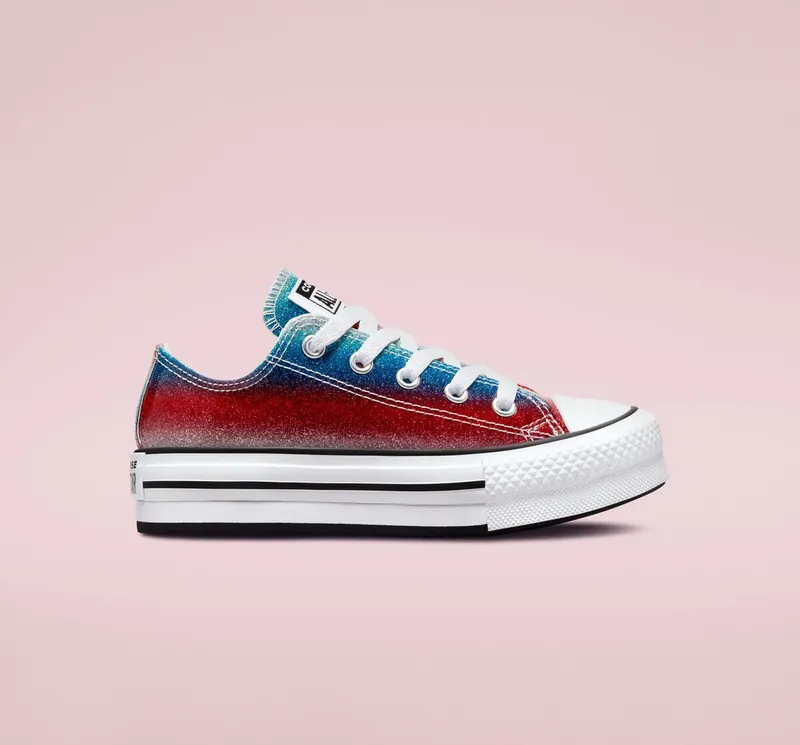 Converse Chuck Taylor All Star EVA Lift Platform Glitter Drip Baltic Blue/wit/soft Red (A00445C)